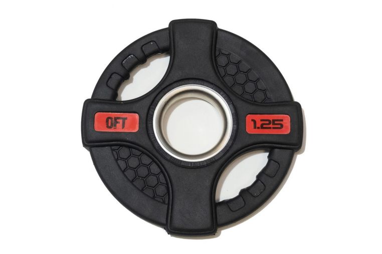 Штанга олимпийская 180 кг Original Fit.Tools диски с двумя хватами, хромированный гриф фото 1