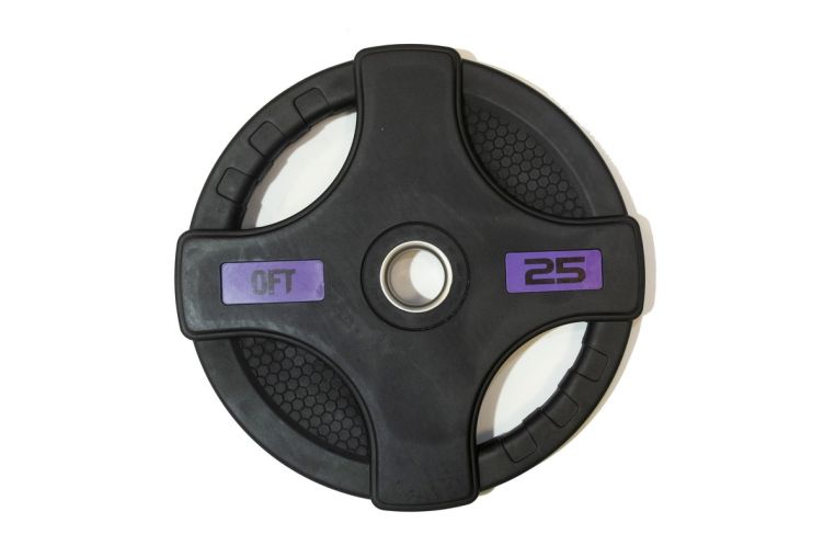 Штанга олимпийская 215 кг Original Fit.Tools диски с двумя хватами, черный гриф фото 9