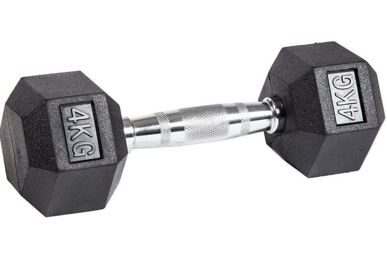 Гантель гексагональная обрезиненная Profi-Fit 4 кг 