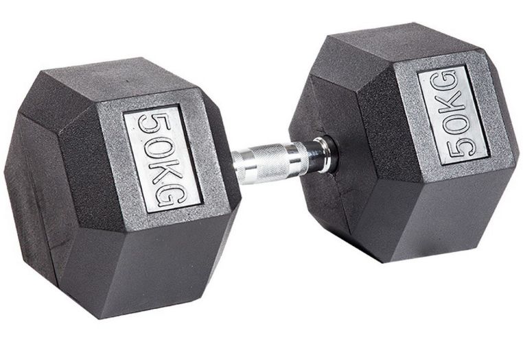 Гантель гексагональная обрезиненная Profi-Fit 50 кг 