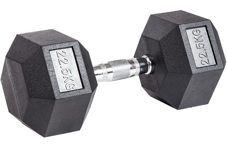 Гантель гексагональная обрезиненная Profi-Fit 22,5 кг 