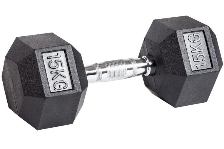 Гантель гексагональная обрезиненная Profi-Fit 15 кг 