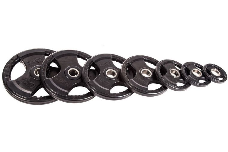 Диск обрезиненный Profi-Fit черный 3 Handle D51мм 25кг фото 2