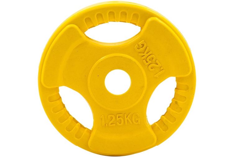 Диск обрезиненный Profi-Fit цветной 3 Handle D26 1,25кг 