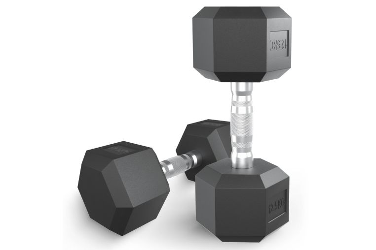 Гантель гексагональная 12,5 кг обрезиненная UnixFit DBHEX12_5 
