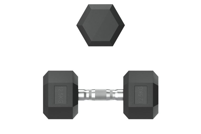Гантель гексагональная 12,5 кг обрезиненная UnixFit DBHEX12_5 фото 5