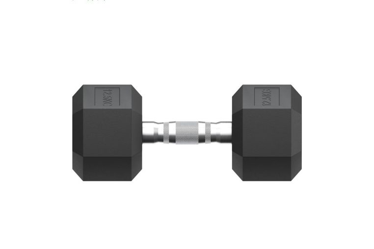 Гантель гексагональная 12,5 кг обрезиненная UnixFit DBHEX12_5 фото 7