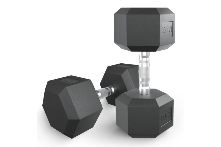Гантель гексагональная 17,5 кг обрезиненная UnixFit DBHEX17_5 
