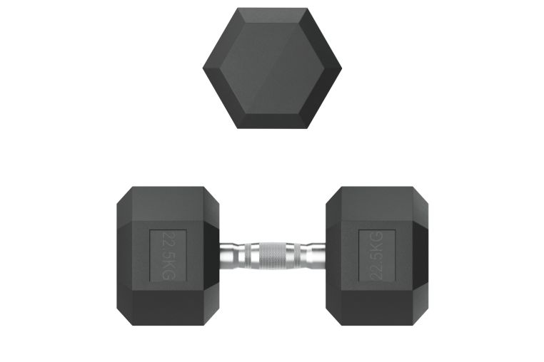 Гантель гексагональная обрезиненная 22,5 кг UnixFit DBHEX22_5 фото 6
