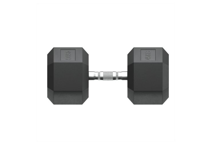 Гантель гексагональная 45 кг обрезиненная UnixFit DBHEX45 фото 5