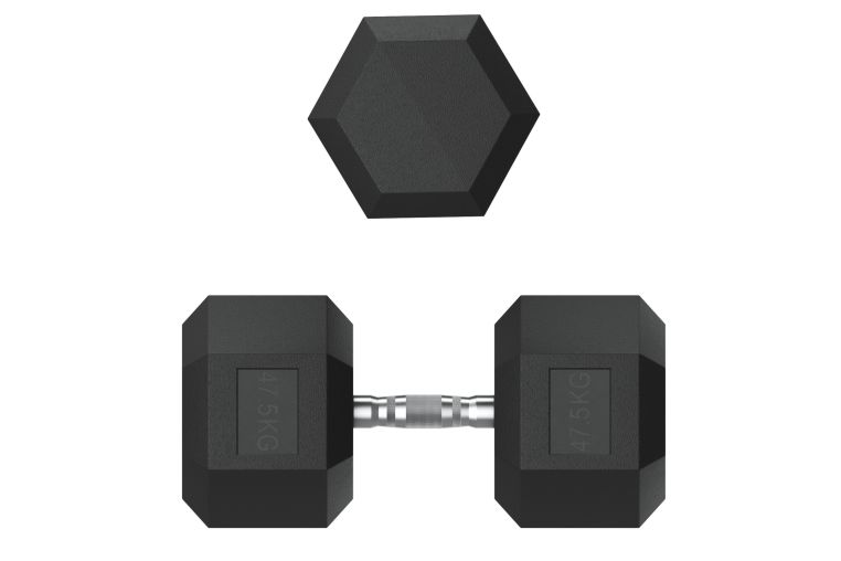 Гантель гексагональная обрезиненная 47,5 кг UnixFit DBHEX47_5 фото 6
