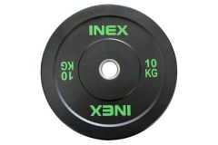Бампированный диск 10кг Inex Hi-Temp TF-P4001-10 черный-зеленый