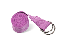 Ремень для йоги с металлическим карабином PRCTZ YOGA STRAP, фиолет.