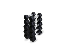 Набор гексагональных гантелей Original Fit.Tools 5 пар от 1 до 5 кг FT-HEX-SET-30