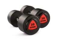 Набор из 5 пар обрезиненных гантелей 32-40 кг (шаг 2 кг) Ziva серии ZVO ZVO-DBSR-2044 красная вставка