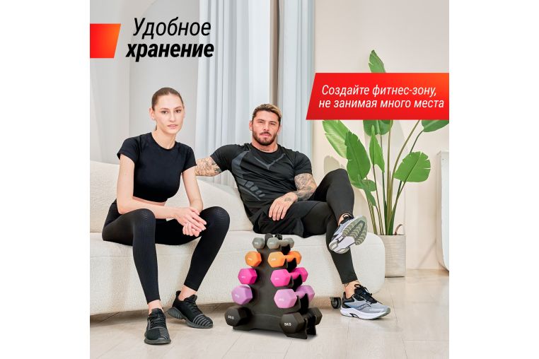 Гантель неопреновая 3кг UnixFit DBNEO3PK Pink фото 4