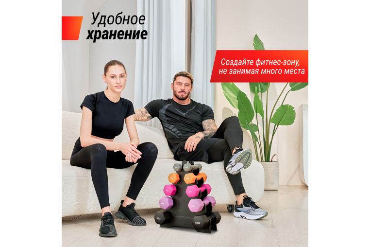 Гантель неопреновая 1кг UnixFit DBNEO1GY Grey фото 7