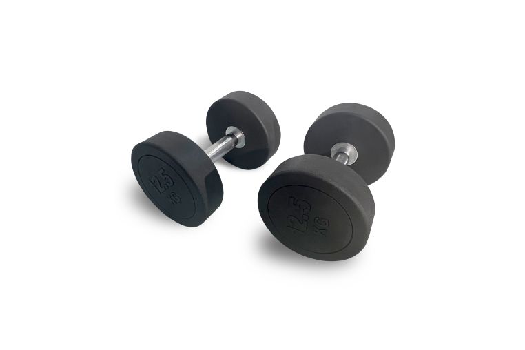 Гантель круглая обрезиненная 12,5 кг UnixFitt PRO DBRND12_5PBK фото 1