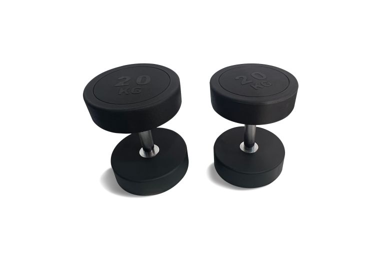 Гантель круглая обрезиненная 20кг UnixFit PRO DBRND20PBK фото 1