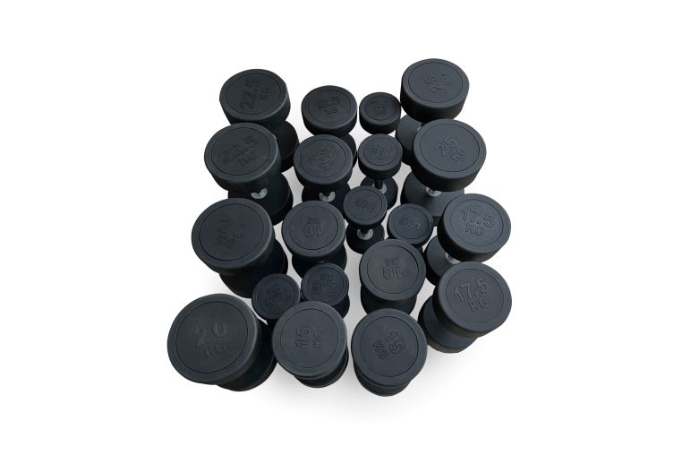 Гантель круглая обрезиненная 22,5кг UnixFitt PRO DBRND22_5PBK фото 1