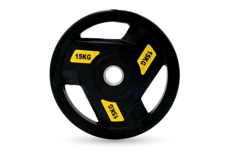 Диск обрезиненный c хватом 15кг, 51 мм UnixFit PRO DG15RUBPYL 