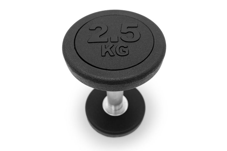 Гантель круглая обрезиненная 2,5кг UnixFit PRO DBRND2_5PBK фото 3