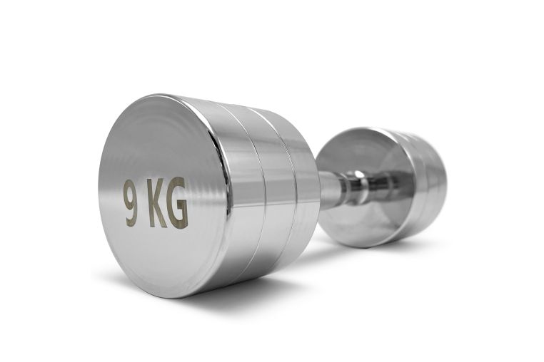 Гантель круглая хромированная 9кг UnixFit PRO DBRND9PCE 