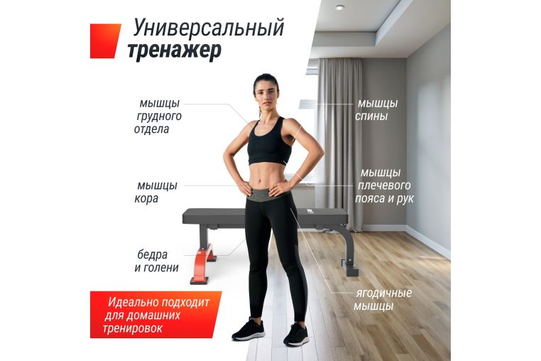 Скамья силовая горизонтальная UnixFit BENCH 120 BSBNH120 фото 7