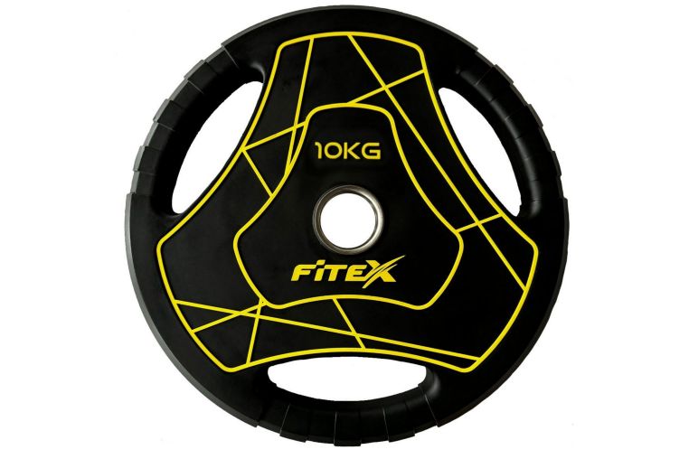 Диск Олимпийский 10кг полиуретановый с ручками Fitex LP-10 
