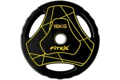 Диск Олимпийский 15кг полиуретановый с ручками Fitex LP-15