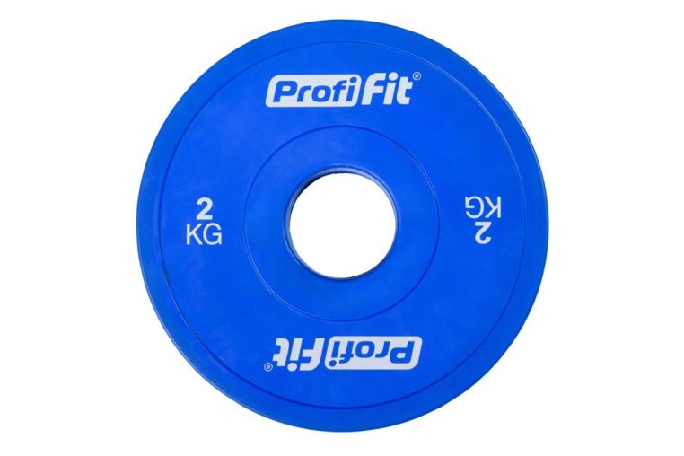 Диск обрезиненный цветной d51мм, 2кг Profi-Fit 