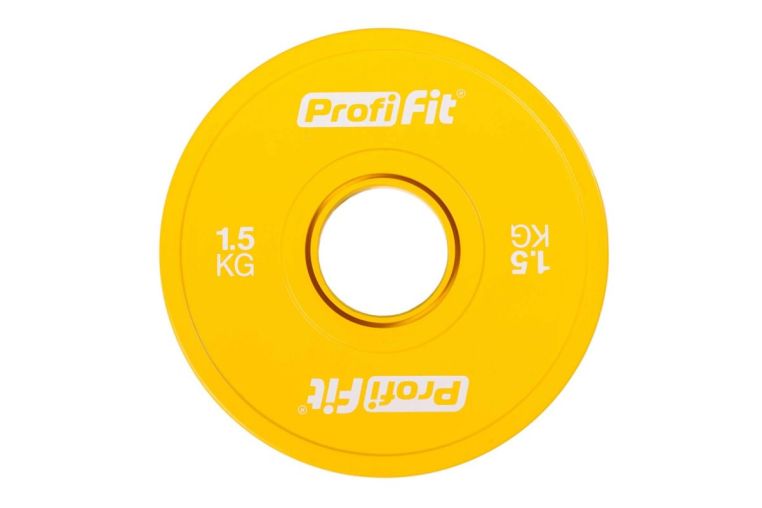 Диск обрезиненный цветной d51мм, 1,5кг Profi-Fit 