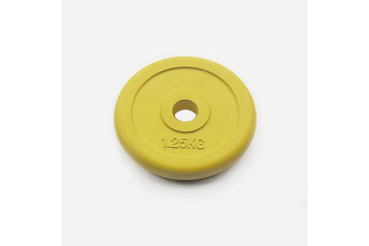 Диск обрезиненный 1,25кг Johns 71019-1,25С-26 жёлтый 