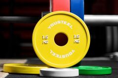 Диск 1,5кг, полиуретановый, тренировочный, желтый YouSteel