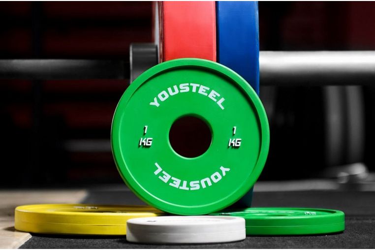 Диск 1,5кг, полиуретановый, тренировочный, желтый YouSteel фото 2