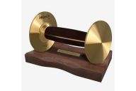Гантель из латуни и черного дерева 1кг с подставкой PROIRON Г1010ЛЧ