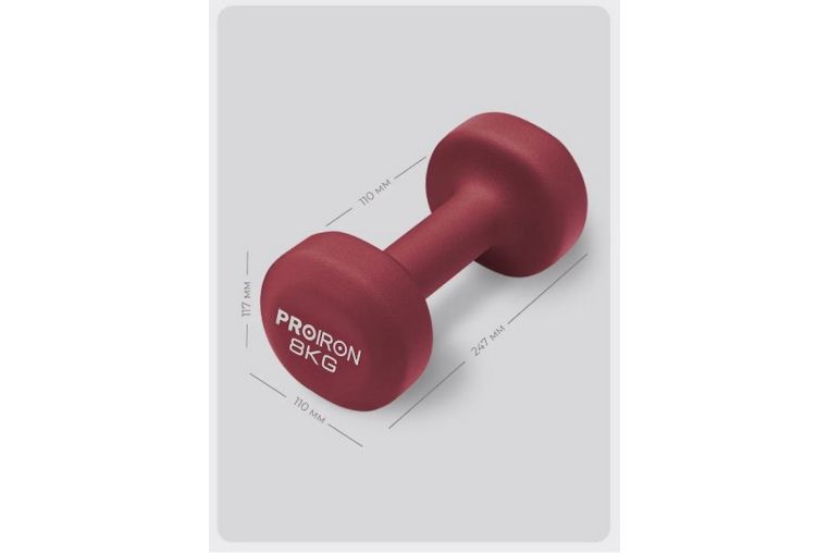 Гантели неопреновые 2шт по 8кг PROIRON Г2080НЕО фото 1
