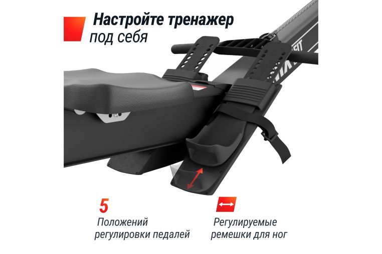 Гребной тренажер UnixFit PRO Air Magnetic Rower-X Black RMAMRXB фото 22