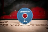 Диск 2,0кг, каучук, тренировочный, синий YouSteel