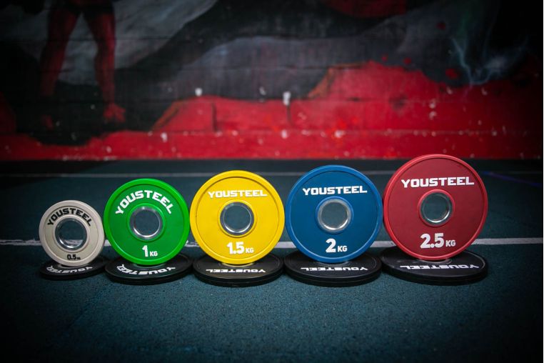 Диск 2,0кг, каучук, тренировочный, синий YouSteel фото 1