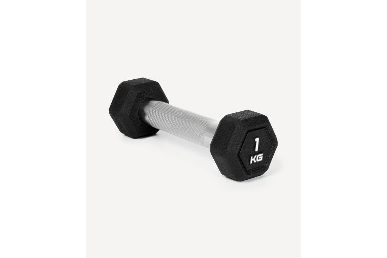 Гантель гексагональная 1кг, обрезиненная Star Fit DB-301PRO черный 