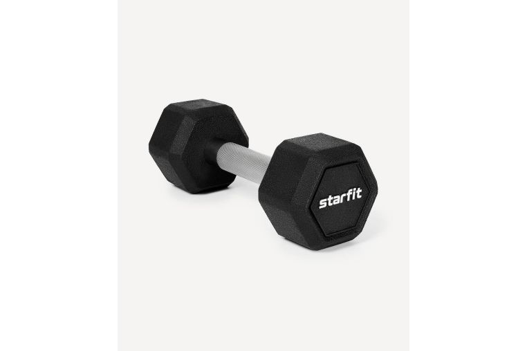 Гантель гексагональная 5кг, обрезиненная Star Fit DB-301PRO черный фото 1