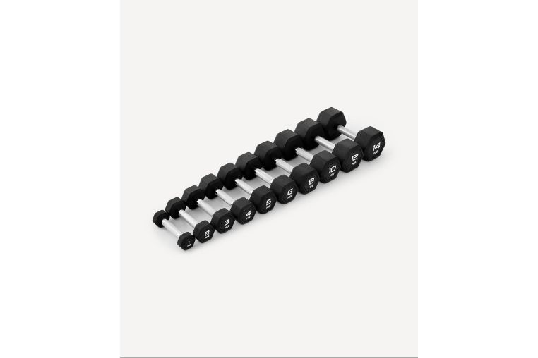 Гантель гексагональная 8кг, обрезиненная Star Fit DB-301PRO черный фото 2