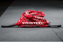 Канат тренировочный YouSteel нейлон, в чехле, D38мм, длина 15 м, красный