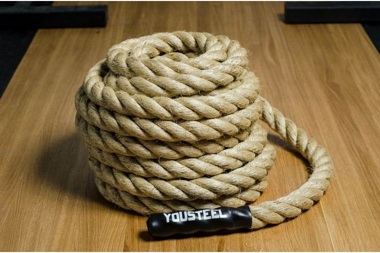 Канат для лазания YouSteel D38мм, волокно Sisal, длина 7 м 