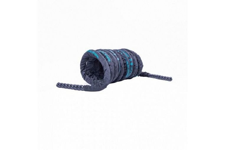 Канат тренировочный в рукаве Live Pro Covered Battle Rope LP8172-S1 3,8 см х 9 м, черный\синий фото 3