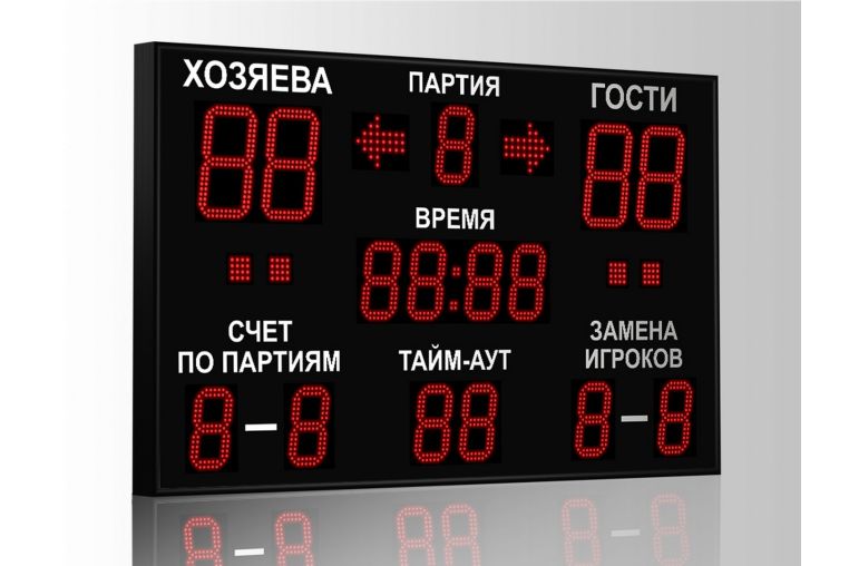 Табло для волейбола Импульс 721-D21x4-D15x11-S4-A2 