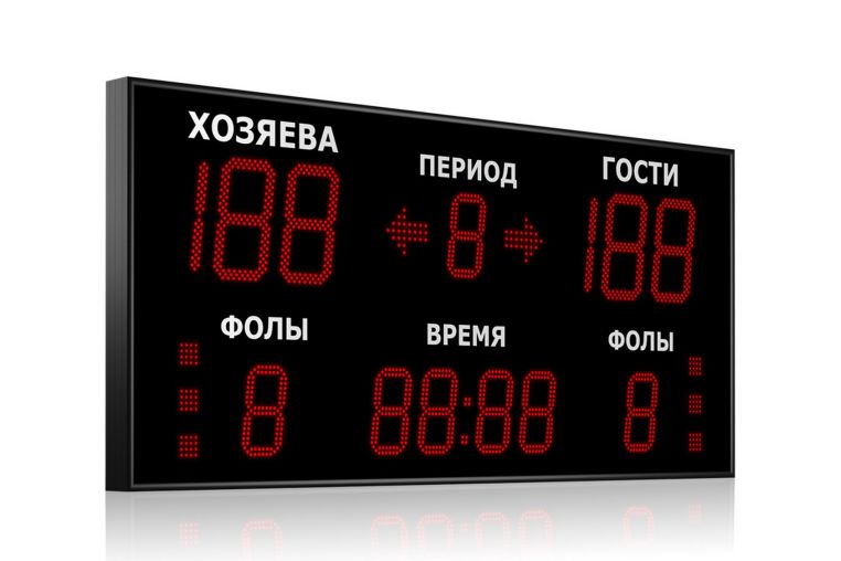 Табло для баскетбола Импульс 724-D24x6-D18x7-S6-A2 