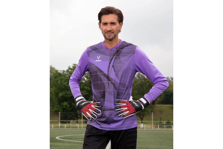Свитер вратарский Jogel DIVISION PerFormDRY GK Pattern LS, сиреневый/темно-серый/белый фото 3