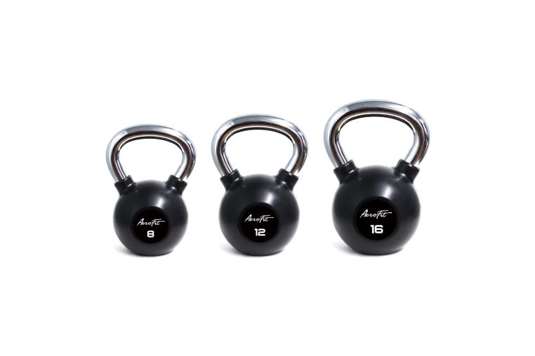 Гиря обрезиненная с хромированной рукояткой 6кг Aerofit AFBK6 черный 